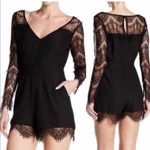 Black lace romper